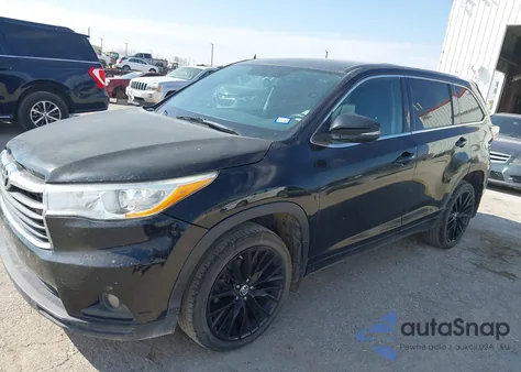 2016 Toyota Highlander Le V6 z USA, uszkodzony, nr VIN 5TDBKRFH5GS263497